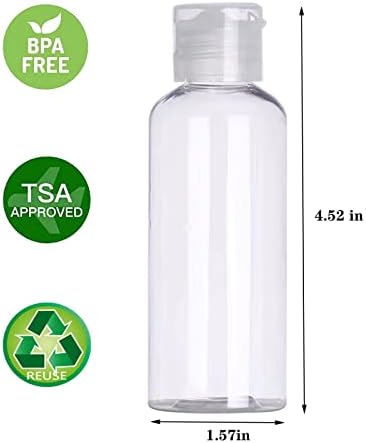 5 Pack 3.4oz Empty Plastic Travel Bottles for Toiletries TSA Approved Leak Proof Squeezable Travel Size Containers Travel Essentials Accessories, clear - Image 4