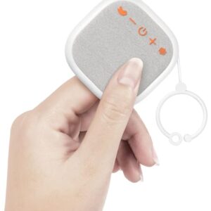 Portable Sound Machine, in-ear Ultra Slim Mini White Noise Sound Machine with 17 Soothing Sounds for Adult Kid Baby, Timer, Memory Function, Rechargeable Noise Maker for Sleep Travel Home