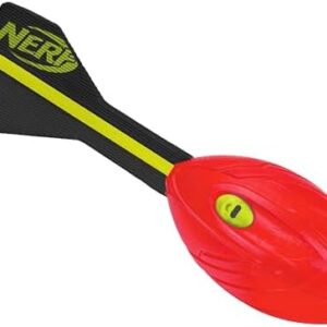NERF Vortex Aero Howler Foam Football - NERF Soft Vortex Football for Long-Distance Throws - Perfect for Pool + Beach Football - Kids Aero Howler Whistle Vortex Foam Ball - Red