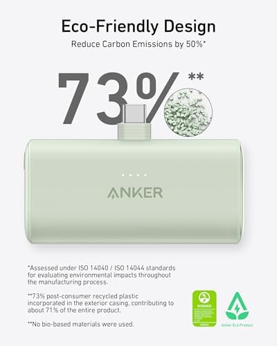 Anker Nano Power Bank with Built-in Foldable USB-C Connector, 5,000mAh Portable Charger 22.5W, for iPhone 15/15 Plus/15 Pro/15 Pro Max, Samsung S22/23 Series, Huawei, iPad Pro/Air, AirPods, and More - Image 6