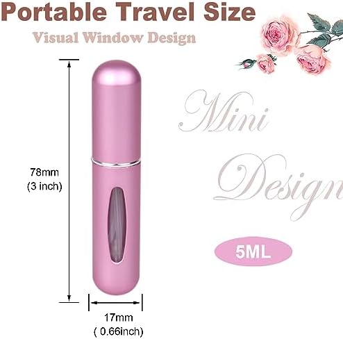 Travel Mini Perfume Refillable Atomizer Container, Portable Perfume Spray Bottle, 5ml Travel Perfume Scent Pump Case Fragrance Empty Spray Bottle for Traveling and Outgoing (3 Pack) - Image 3