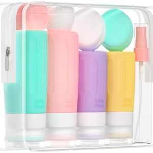 Morfone 16 Pack Travel Bottles Set for Toiletries, TSA Approved Travel Containers Leak Proof Silicone Squeezable Travel Accessories 2oz 3oz for Shampoo Conditioner Lotion Body Wash (BPA Free)