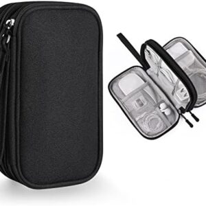 Organizer Travel Case, Bevegekos Small Carrying Tech Kit for Electronics and Accessories, Waterproof ( Black)