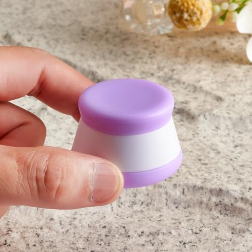 INSFIT Travel Containers for Toiletries, TSA Approved Silicone Cream Jars, Travel Size Containers with Lids, 4PCS BPA Free Leakproof Travel Accessories for Liquid Lotion with Labels Mini Spatulas - Image 2