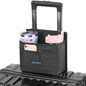 Luggage Travel Cup Holder Attachment for Suitcase Drink Carrier Caddy, Coffee Mug and Tumblers, Traveler Carry on Hands Free Accessory- Gifts for Flight Attendants Travelers Accessories