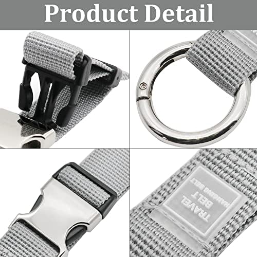 Add-A-Bag Luggage Strap Jacket Gripper, Luggage Straps Baggage Suitcase Belts Travel Accessories - Make Your Hands Free, Easy to Carry Your Extra Bags, (2X Grey) - Image 2