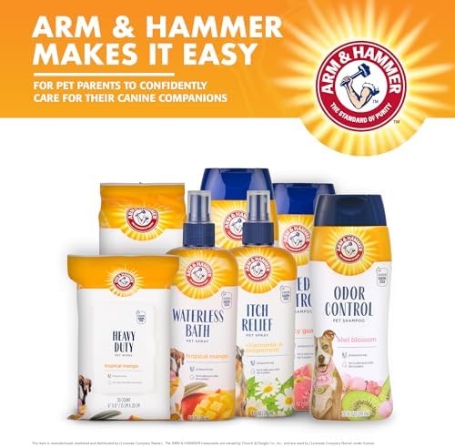 Arm & Hammer for Pets Heavy Duty Multipurpose Bath Wipes for Dogs, Travel Size, Mango Scent | All Purpose Dog Wipes Remove Odor & Refresh Skin for Pets | 30 Ct Pack of Travel Pet Wipes - Image 6