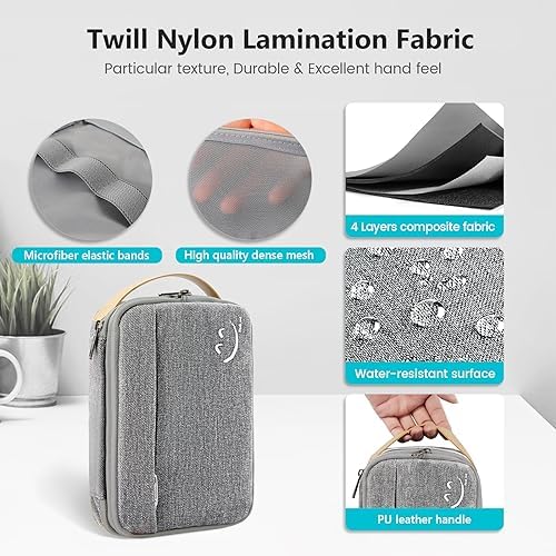 Travelkin Travel Electronic Cord Organizer Travel Case, Travel Cable Organizer Bag For Charger, Phone, Sd Card, Sim Card, Earphone, Usb Drives(Grey) - Image 3