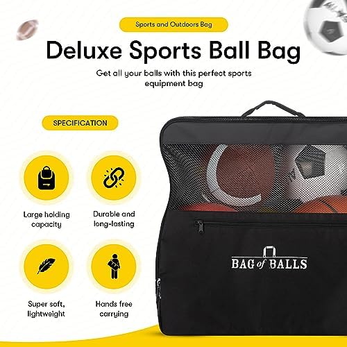 Easy Play Sports and Outdoors - Complete Sports Balls w/Bag, Pump for Boys - Kickball, Volleyball, Soccer Ball, Football, Basketball - Outdoor Play - Image 2