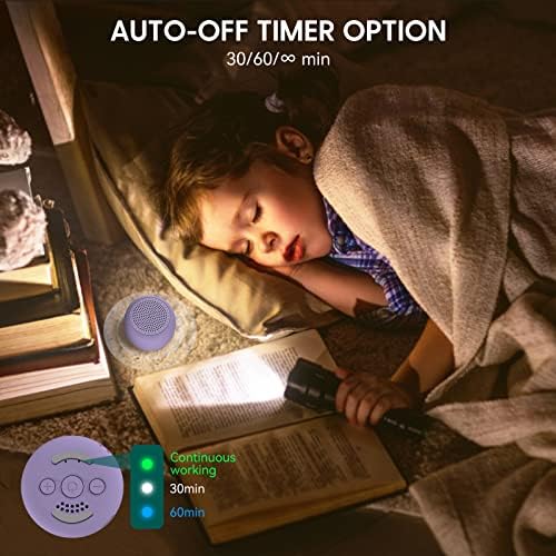 White Noise Machine Babelio Mini Sound Machine for Adults Kids Baby | 15 Non-looping Sounds | Timer | Easy to Pocket and Travel - Purple - Image 6
