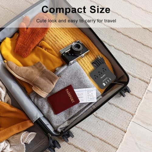 Cruise Essentials,6 Ft Power Strip with 3 Outlets and 4 USB Ports(1 USB C), Non Surge Protector for Cruise Ship, Travel, Home Office, ETL Listed, Black - Image 5